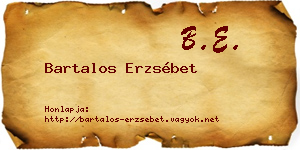 Bartalos Erzsébet névjegykártya