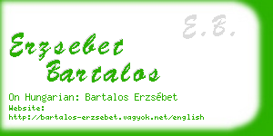 erzsebet bartalos business card